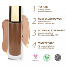 Load image into Gallery viewer, 24k Gold Top Glass Bottle Foundation